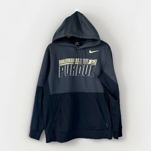Purdue Boilermakers Hoodie Mens Size L Black  Pullover TEAM ISSUED Nike